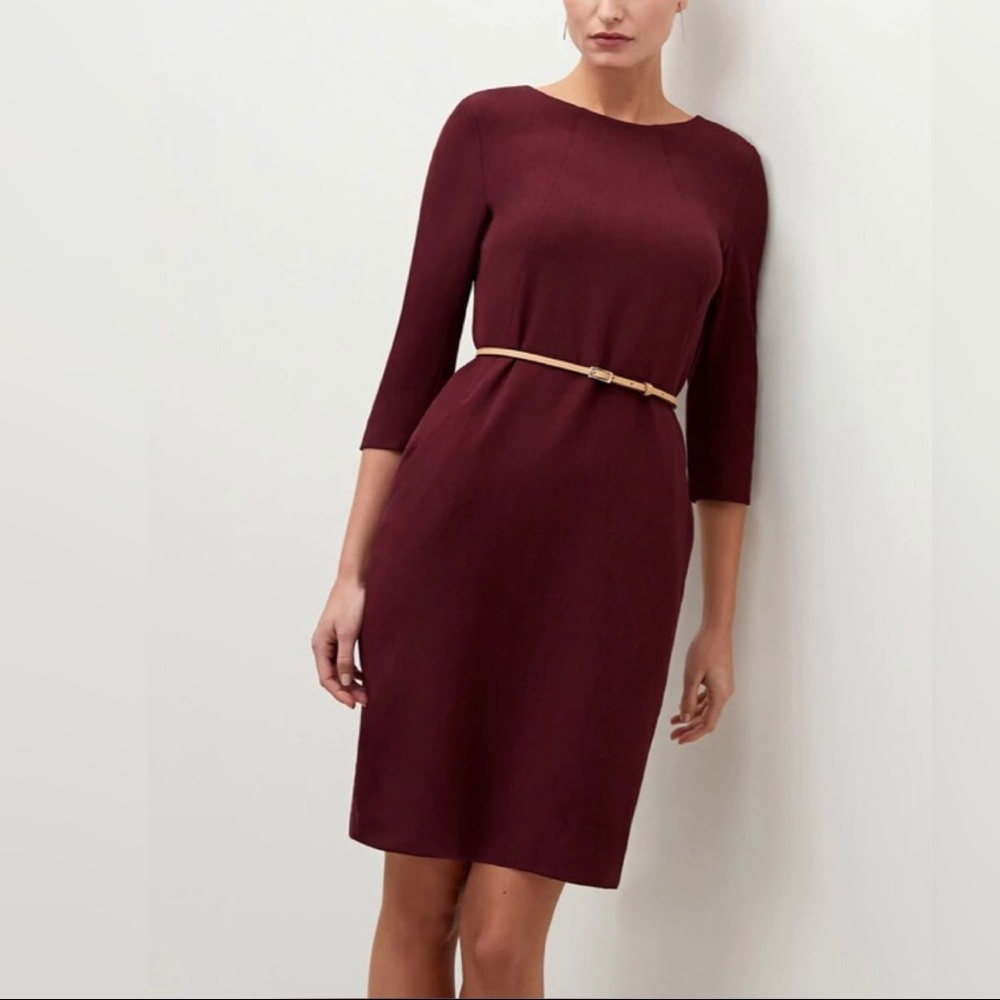 M.M. LaFleur Burgundy Etsuko Dress